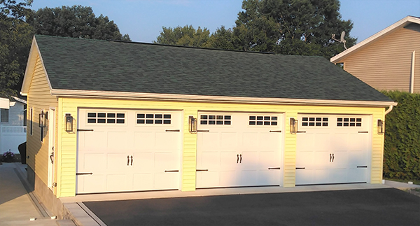 a 3-car garage